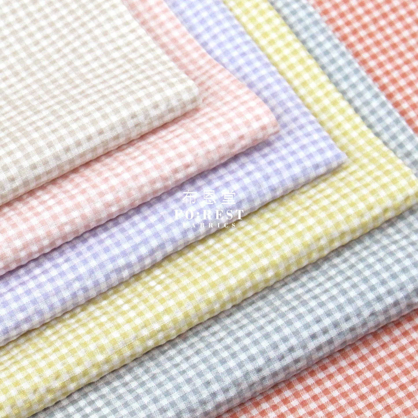 Seersucker Cotton - Checkered Fabric 泡泡棉 Cotton