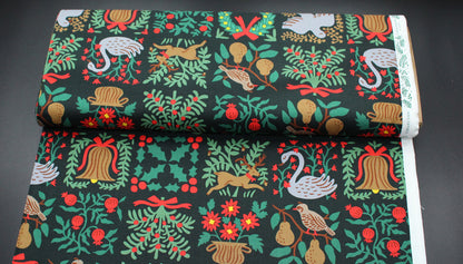 cotton - Holiday Tapestry Green Large fabric