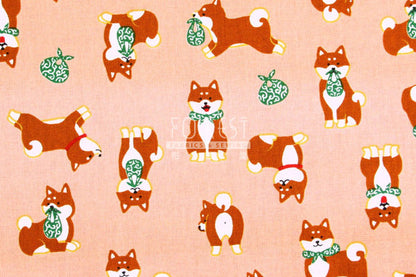 cotton - Shiba inu fabric - forest-fabric