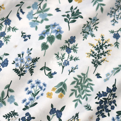 Cotton - Hawthorne Flower Fabric White