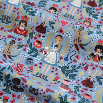 Cotton - Wonderland Alice Fabric Blue