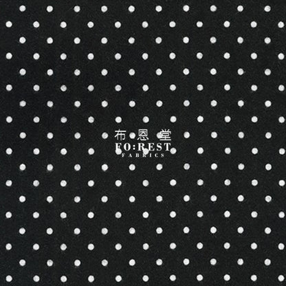 Flannel - Black Dot Cotton