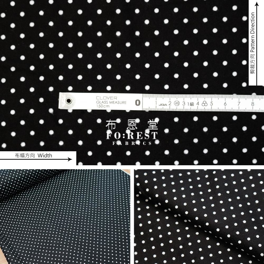 Flannel - Black Dot Cotton