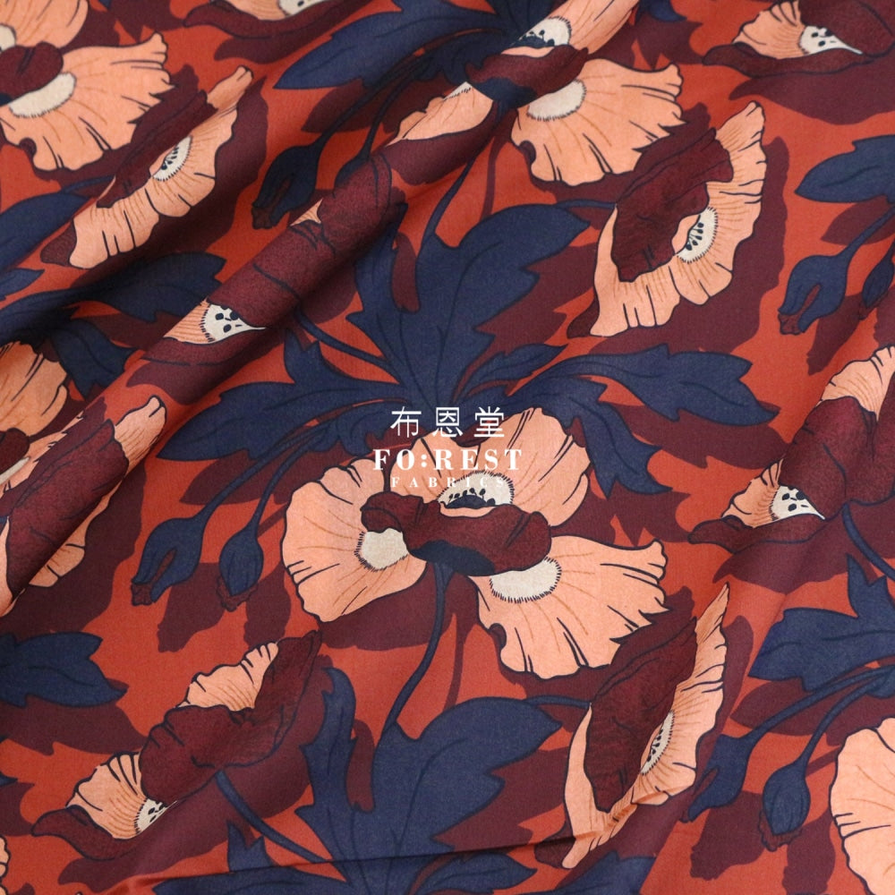 Liberty Of London (Cotton Tana Lawn Fabric) - Butterfield Poppy Brown ...