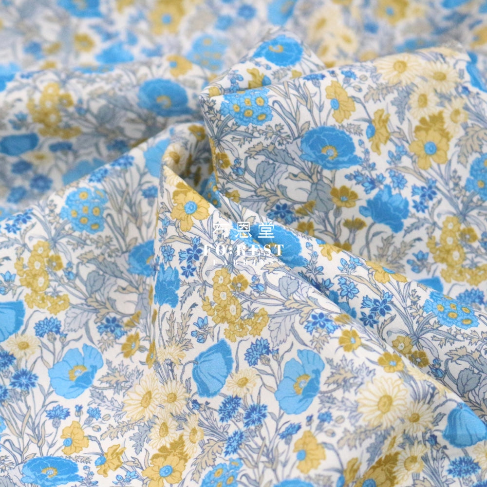 Liberty Of London (Cotton Tana Lawn Fabric) - Florence May Blue Cotton