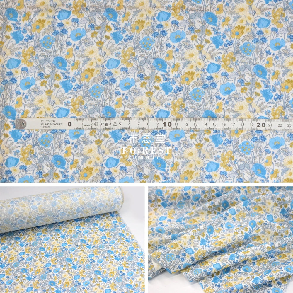 Liberty Of London (Cotton Tana Lawn Fabric) - Florence May Blue Cotton