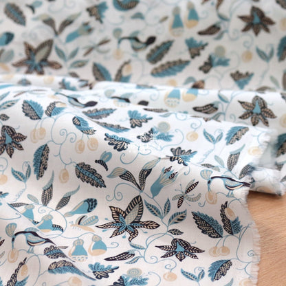 Liberty Of London (Cotton Tana Lawn Fabric) - Jungle Bug White Cotton