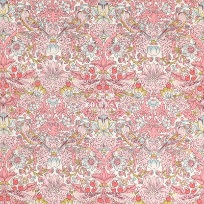 Liberty Of London (Cotton Tana Lawn Fabric) - Strawberry Thief Spring Pink Cotton